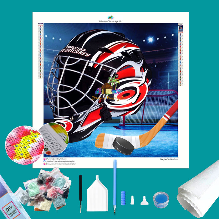 Carolina Hurricanes NHL Hockey Net & Mask Diamond Painting
