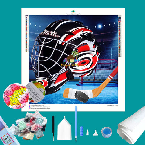 Carolina Hurricanes NHL Hockey Net & Mask Diamond Painting