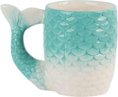 Ceramic Ocean Themed Mermaid Tail Mug