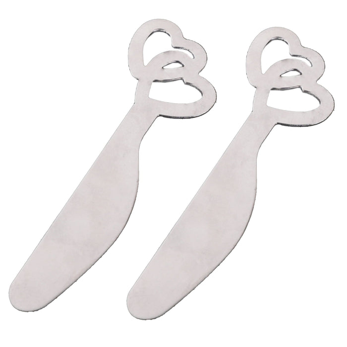 Cheese Knife and Butter Spreader – Heart Design – Set of 2