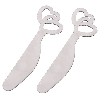 Cheese Knife and Butter Spreader – Heart Design – Set of 2