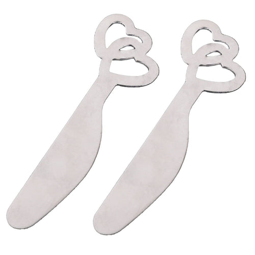 Cheese Knife and Butter Spreader – Heart Design – Set of 2