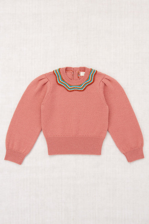 Chevron Elizabeth Pullover in Rosewood