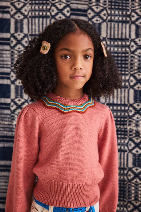 Chevron Elizabeth Pullover in Rosewood