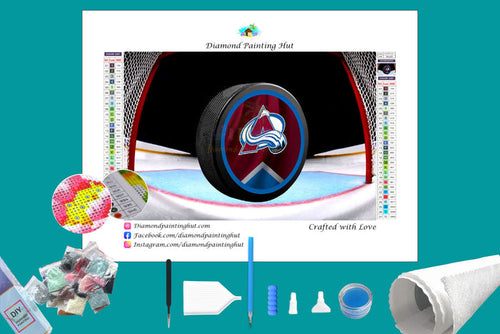 Colorado Avalanche NHL Hockey Puck Diamond Painting-Diamond Painting Hut