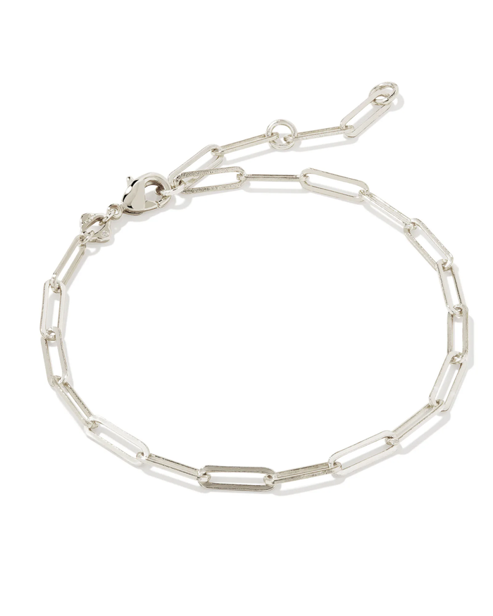 Courtney Paperclip Bracelet- Silver