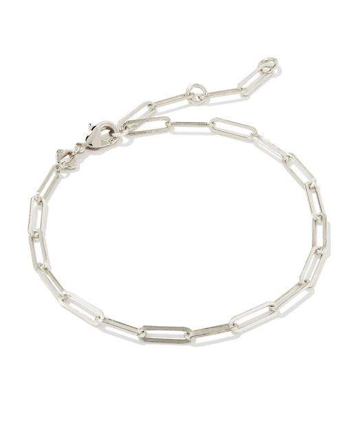 Courtney Paperclip Bracelet- Silver