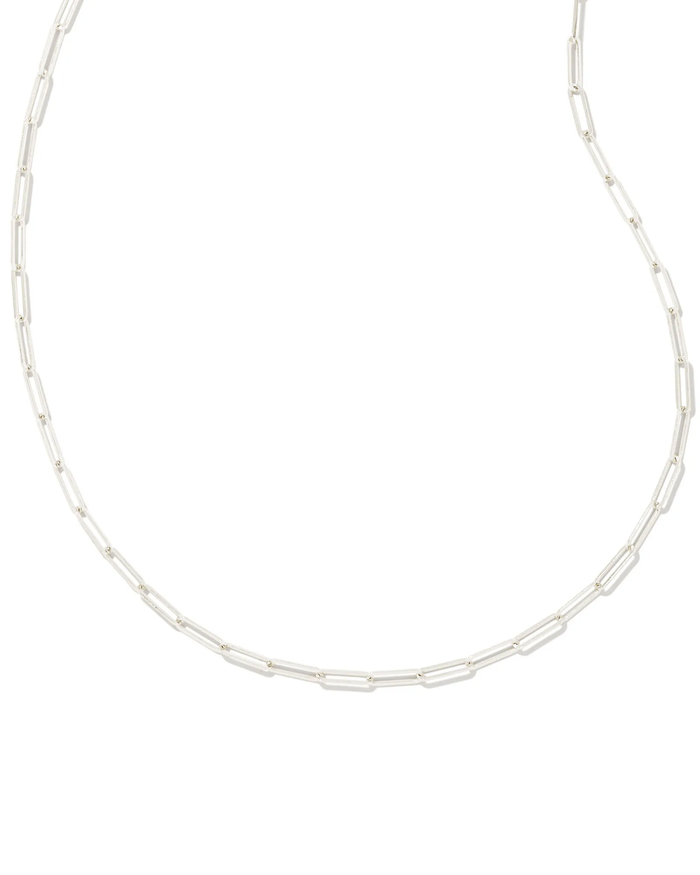 Courtney Paperclip Necklace- Silver