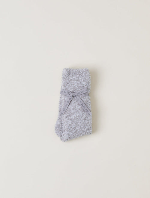 Cozy Chic Heathered Socks Slate Oyster White
