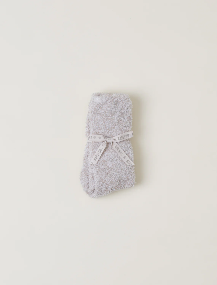 Cozy Chic Womens Heathered Socks Stone White