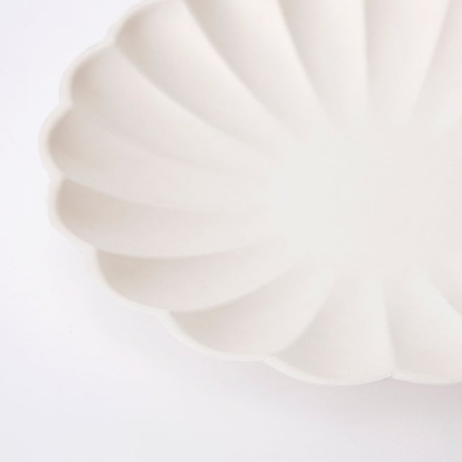 Cream Large Eco Paper Plates (set of 8)