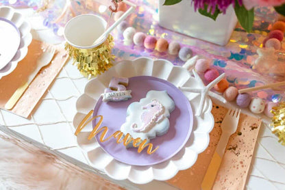 Cream Large Eco Paper Plates (set of 8)