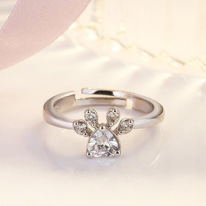 Cute Cat Footprint Ring