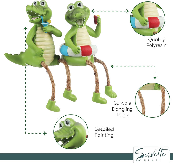 Dangle Gator Shelf Sitter - Set of 2