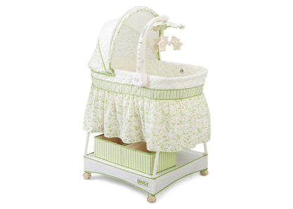 Delta Children Scarborough White (110) Smooth Glide Bassinet Right View b1b