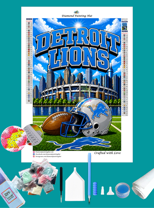 Detroit Lions NFL Skyline Diamond Painting