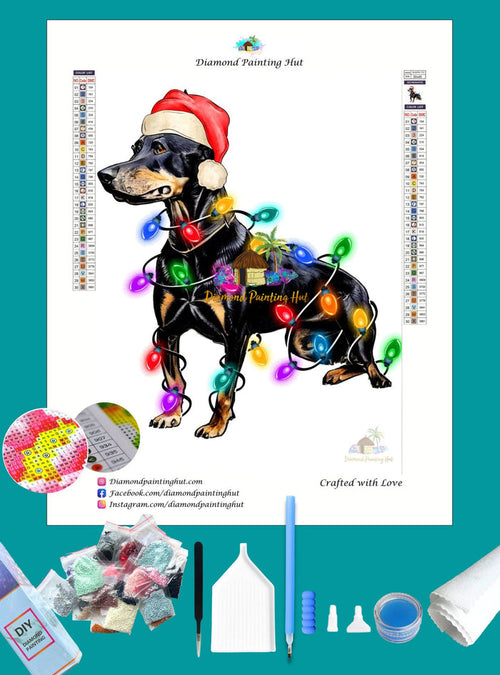 Doberman Christmas Diamond Painting