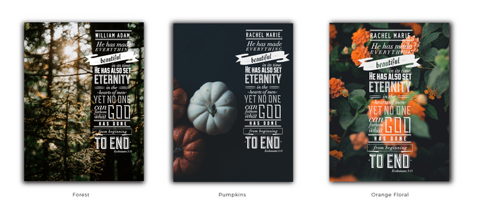 Ecclesiastes 3:11 Custom Confirmation Plaque
