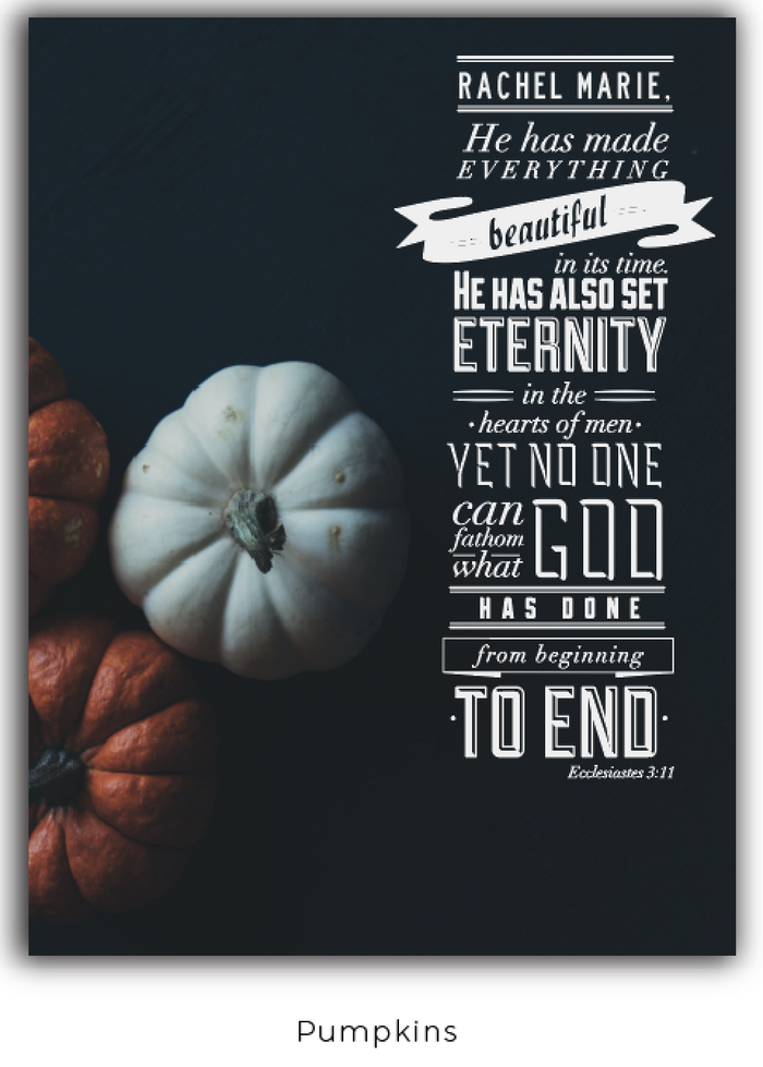 Ecclesiastes 3:11 Custom Confirmation Plaque