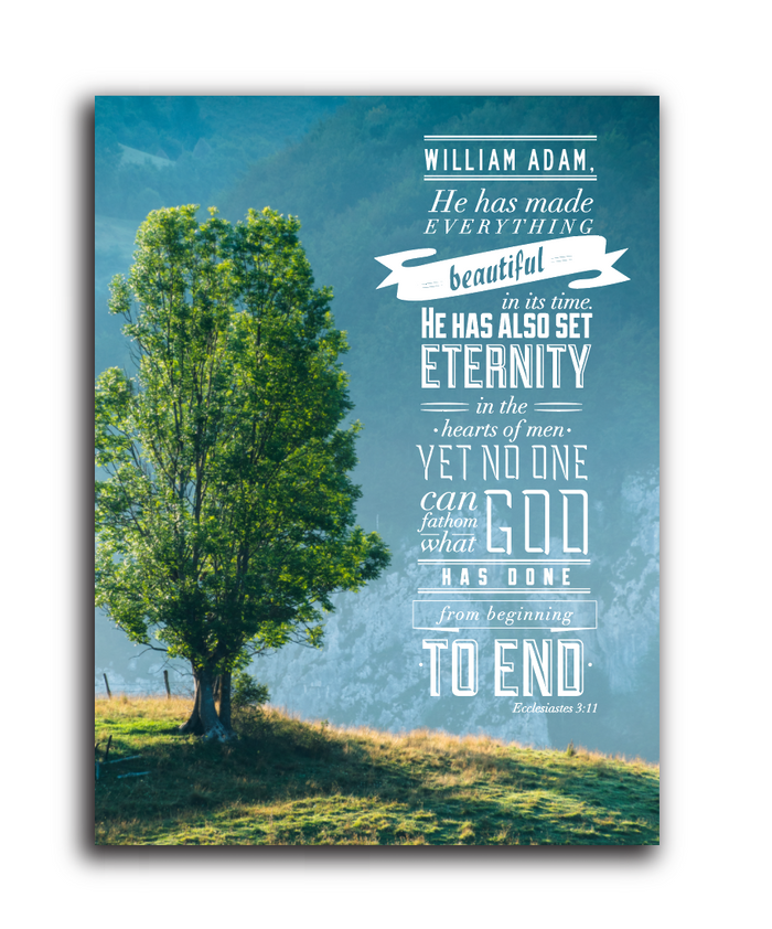 Ecclesiastes 3:11 Custom Confirmation Plaque
