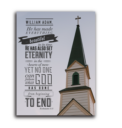 Ecclesiastes 3:11 Custom Confirmation Plaque