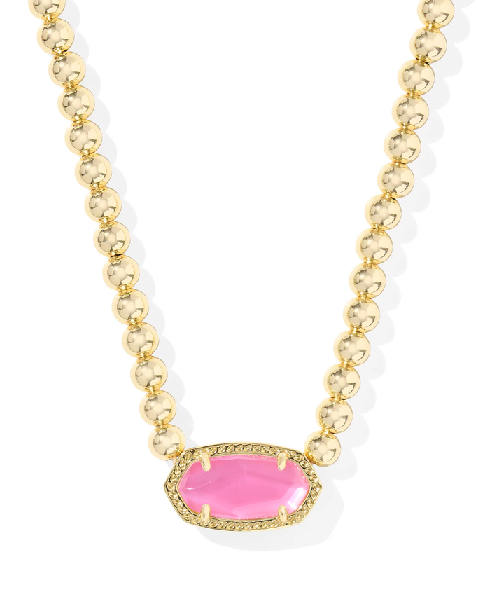Elisa Beaded Necklace Azalea Illusion Gold