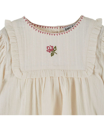 Embroidered Blouse in Creme