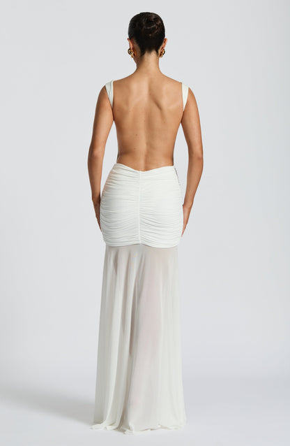 Fae Maxi Skirt - White