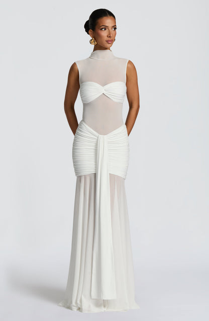 Fae Maxi Skirt - White