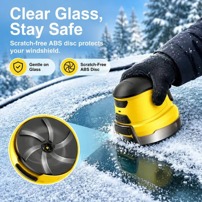 Electric Ice Scraper for Car Windshield, USB Rechargeable Cordless Electric Snow Scraper, Handheld Motorized Frost Remover, Portable Snow Removal Tool for Cars, Trucks and SUVs, Winter Car Accessories