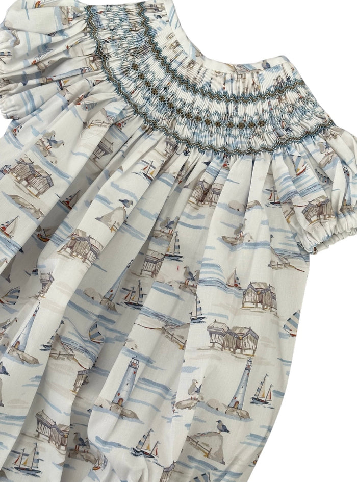 Ferdinand Sailor Handsmocked Romper