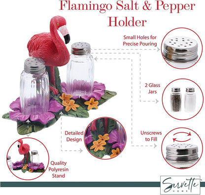 Flamingo with Flowers Salt & Pepper Shaker