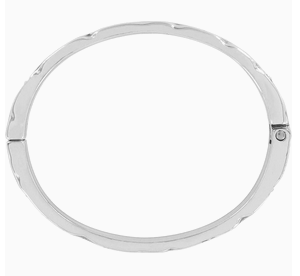 Footprints Hinged Bangle