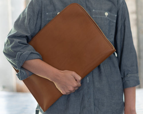 Full-Grain Leather Laptop Sleeve – 16"
