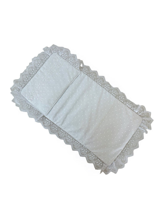 Gloria Bassinet Pad/Liner 2-piece set (WHITE OR IVORY)