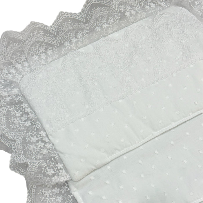 Gloria Bassinet Pad/Liner 2-piece set (WHITE OR IVORY)