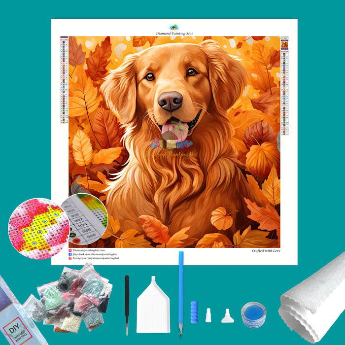 Golden in Fall Diamond Painting