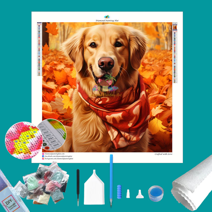 Golden in Fall Diamond Painting