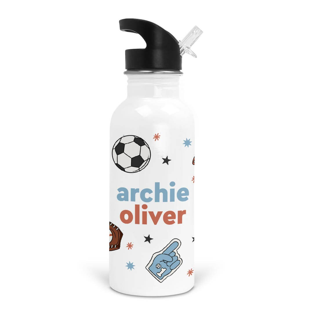 Half Time Personalized Kids Water Bottle