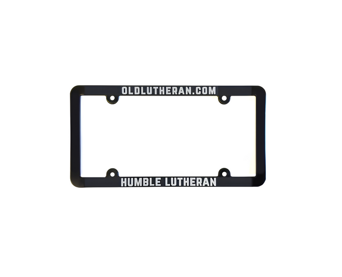 Humble Lutheran License Plate Holder