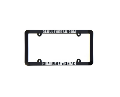 Humble Lutheran License Plate Holder