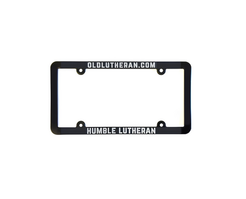 Humble Lutheran License Plate Holder