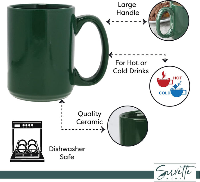 Hunter Green Ceramic Coffee Mug