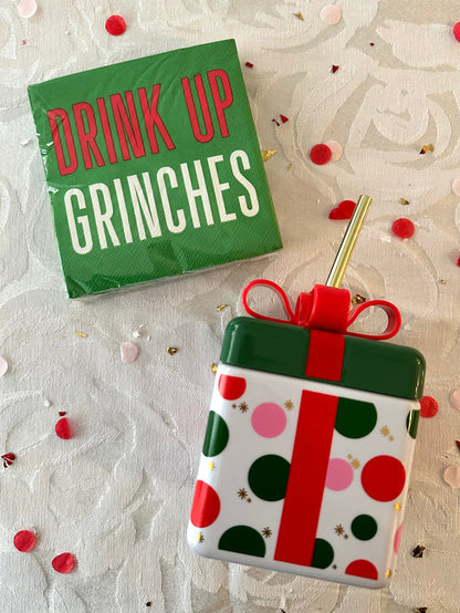 3 ply Cocktail Napkins 20ct | Drink Up Grinches