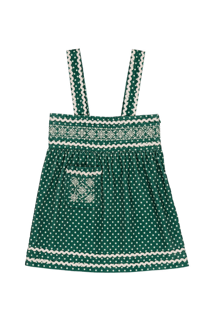 Isami Dress in Mint Dots