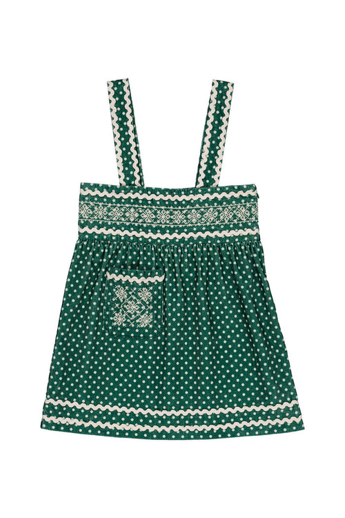 Isami Dress in Mint Dots