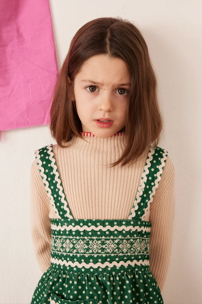 Isami Dress in Mint Dots