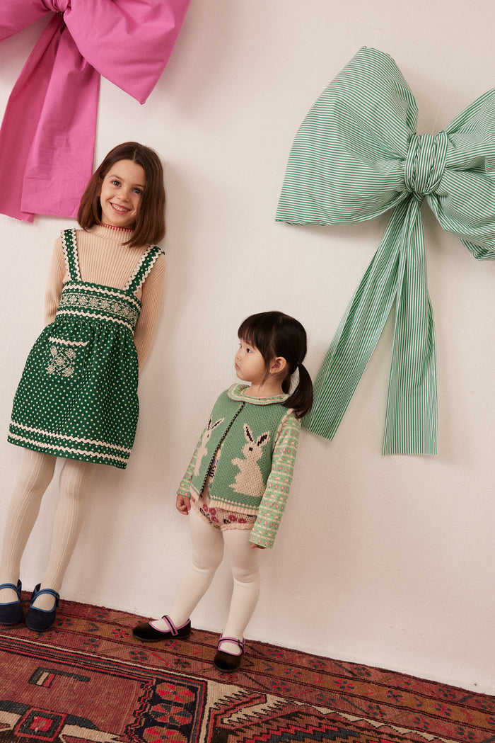 Isami Dress in Mint Dots