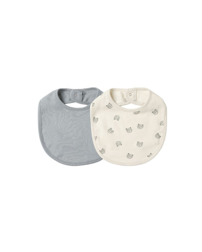 Jersey Sanp Bib in Bears/Steel Blue - 2 Pack
