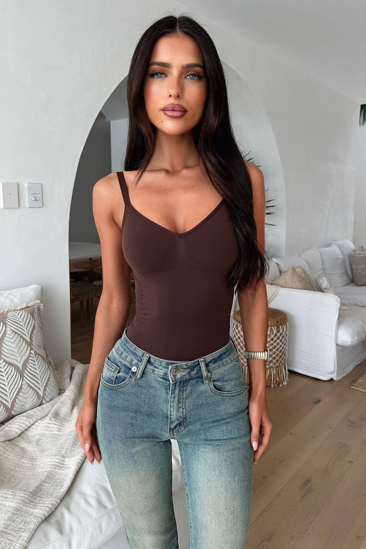 Joella Shapewear Bodysuit - Brown